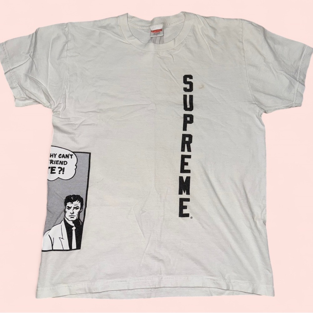 Supreme White Graphic Men's Shirt